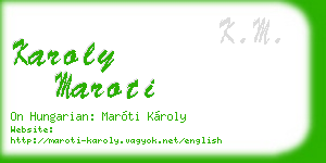 karoly maroti business card